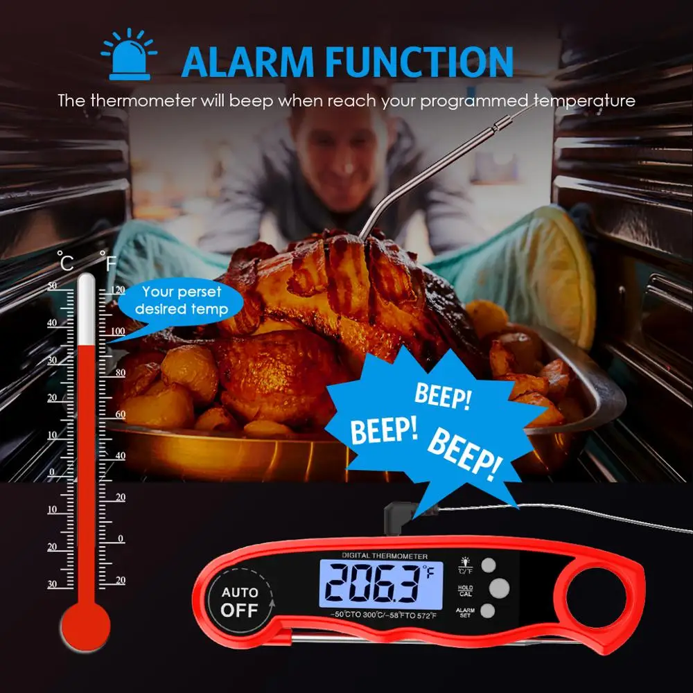 Termómetro digital ORIA – Sonda impermeable para cocina y pesca - imagen 3