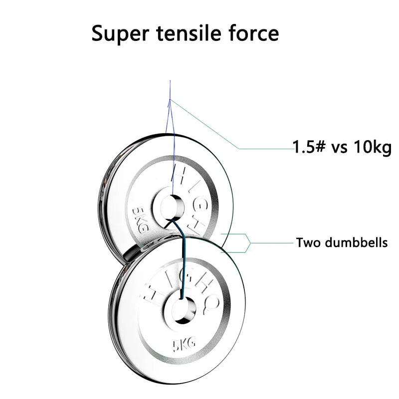 Línea de pesca de nailon de dos colores, hilo de fluorocarbono de 100/200/500m, monofilamento, línea principal, hilo invisible grande - imagen 3