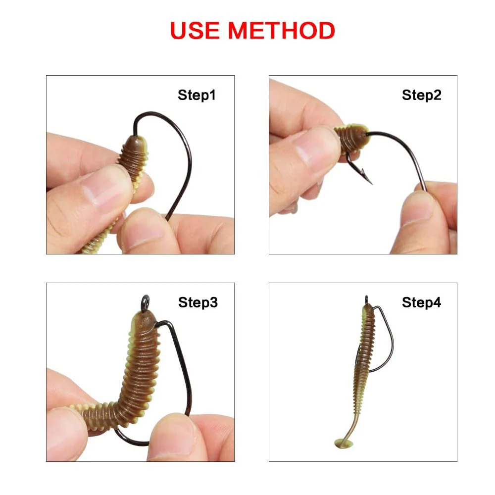 Señuelos de Pesca de 151 unids/caja, aparejos que incluyen gusanos, ganchos de pesca giratorios, pesas de plomo a presión, cebos de Camarón, accesorios de cuentas, aparejos - imagen 5