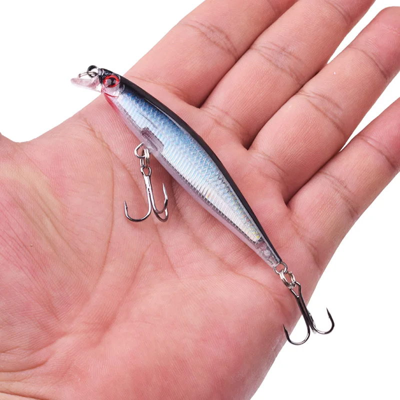 Señuelos de Pesca de plástico láser, cebo duro Artificial de 80mm y 5,2g, Wobbler para Lucio, Crankbait, aparejos de Pesca, 1 ud. - imagen 2