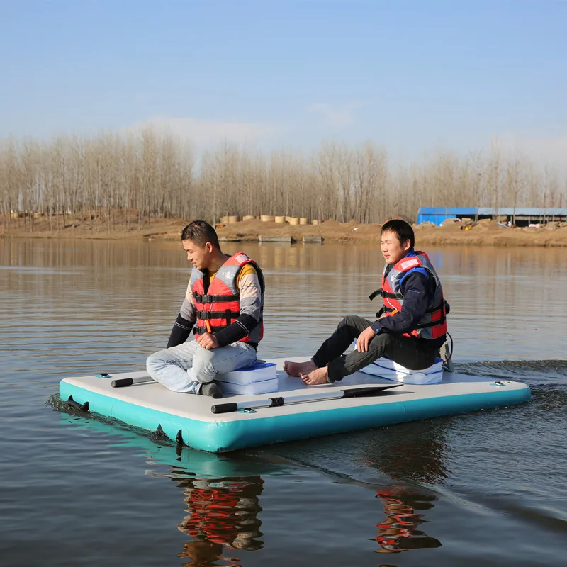 Plataforma flotante de agua inflable Solarmarine, barcos de pesca, barco inflable grueso, alfombra mágica, yate, seguridad Luya - imagen 4