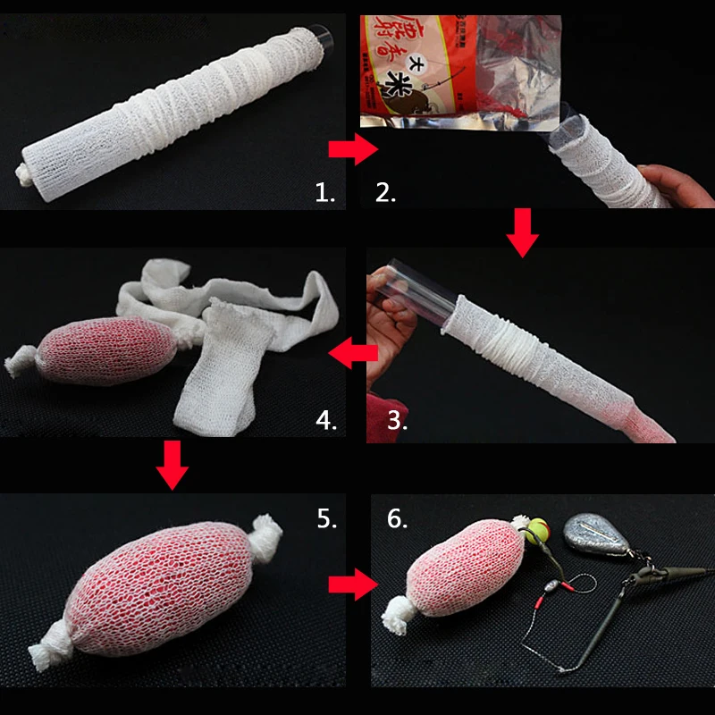 ICERIO-carrete de pesca de carpa, 5m, 25/38/47mm, PVA, recarga de malla para gancho, alimentador de cebo, bolsa de aparejo Boillie - imagen 3