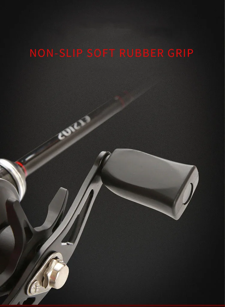 Experimente la pesca suave y segura con nuestro agarre de goma suave que no