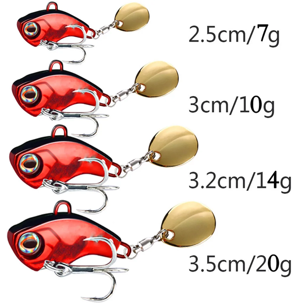 Señuelos giratorios de Metal para Pesca, cebo giratorio con vibración VIB, cuchara giratoria, 7g, 10g, 14g, 20g, para trucha, para invierno, 1 unidad - imagen 3