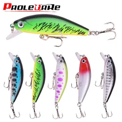 Wobblers de hundimiento, Señuelos de Pesca de Minnows de 5,5 cm, 6g, Crankbait a rayas, cebo duro Artificial, carpa, lubina, SwimBait, aparejos de plantilla para Pesca, 1 ud.