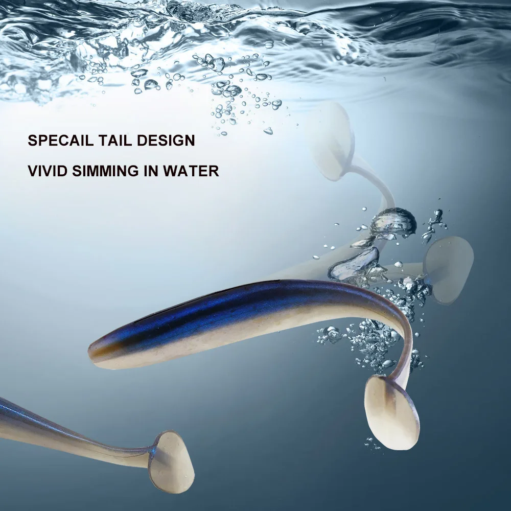 KESFISHING señuelo suave ES Easy Shiner 50mm 76 100 125 150 180mm cebo de silicona Pesca señuelo de Pesca Artificial - imagen 5