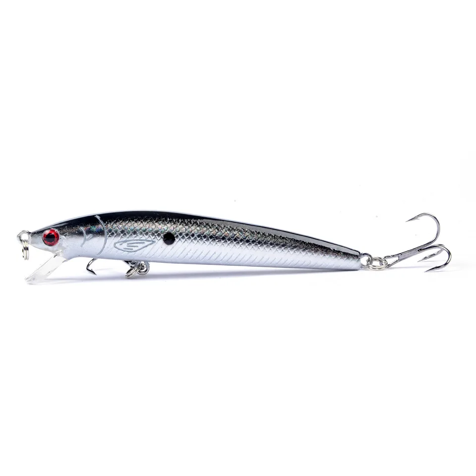 Señuelo de Pesca de pececillos, cebo Artificial duro, ojos 3D, 9,5 cm, 8,5g, Wobblers, Crankbait, cebos de plástico, 1 piezas