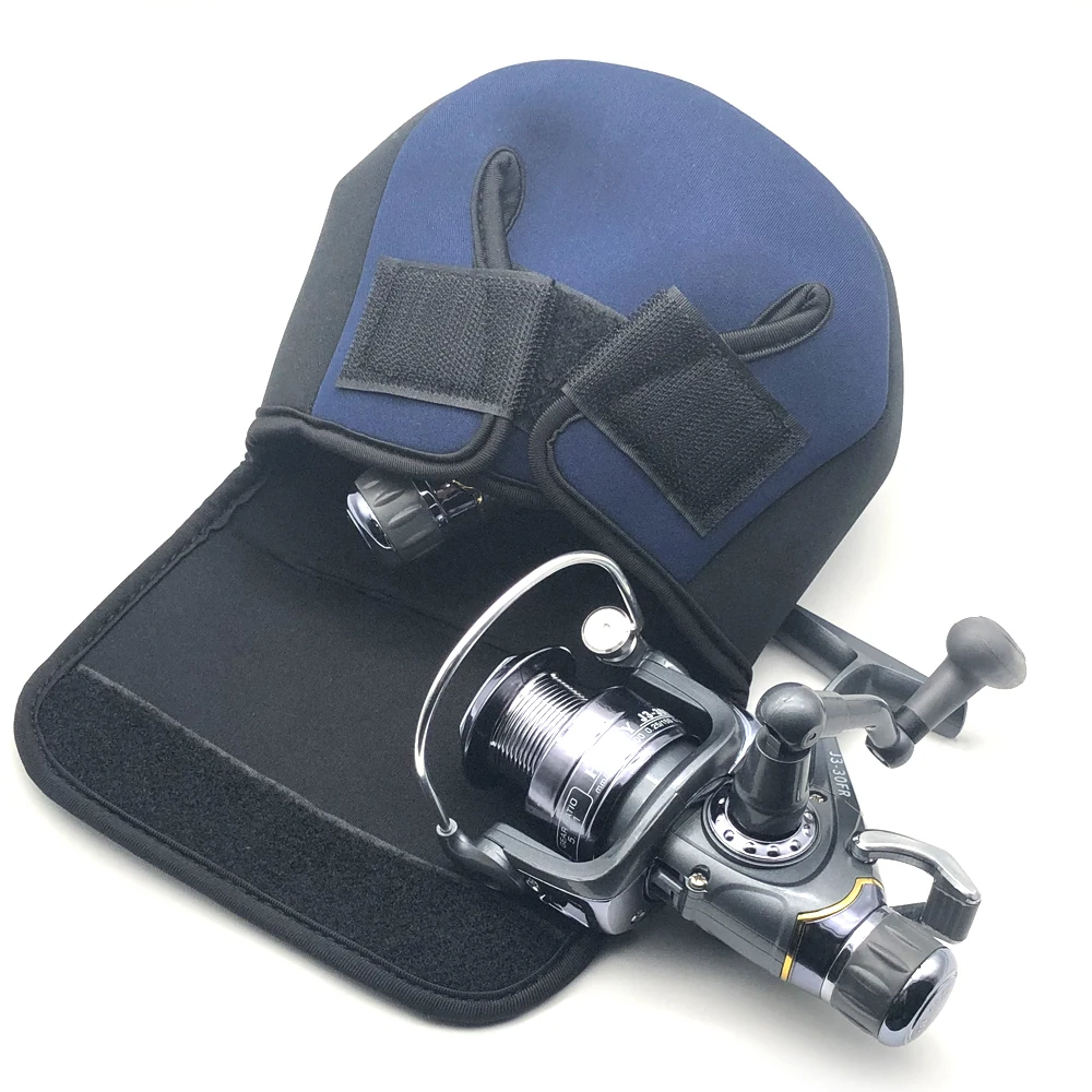 Bolsa para carrete de pesca ultraligera, cubierta protectora para carrete de señuelo, equipo de pesca, funda de almacenamiento para rueda giratoria/BaitCaster S,M,L - imagen 5