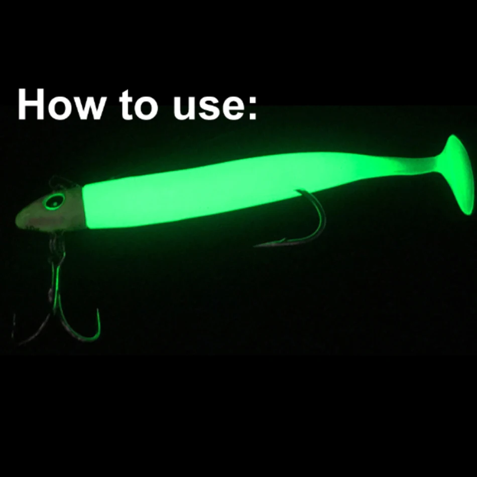 Anzuelo jig head luminoso con pluma de cola – 15g a 225g - imagen 2