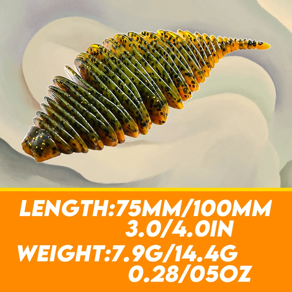 B&U BELLOWS GILL Worm Soft Lure Fishing Bass Lure Silicone Baits Soft Rubber For Fishing Swimbait Artificial leurre souple - imagen 2