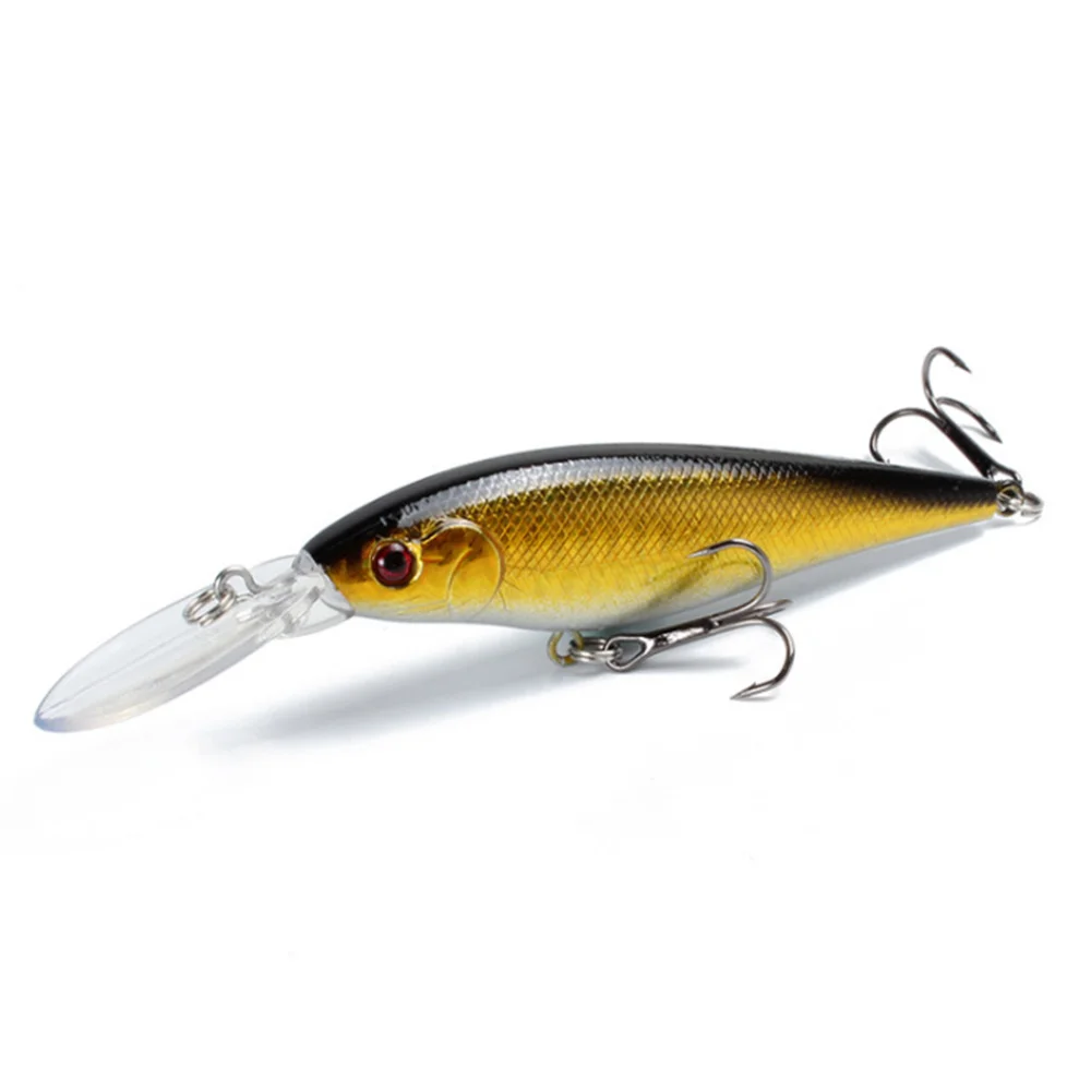 Señuelos de Pesca duros Minnow, cebos artificiales flotantes de plástico con anzuelo triple, 11cm, 10,3g, 1 unidad - imagen 3
