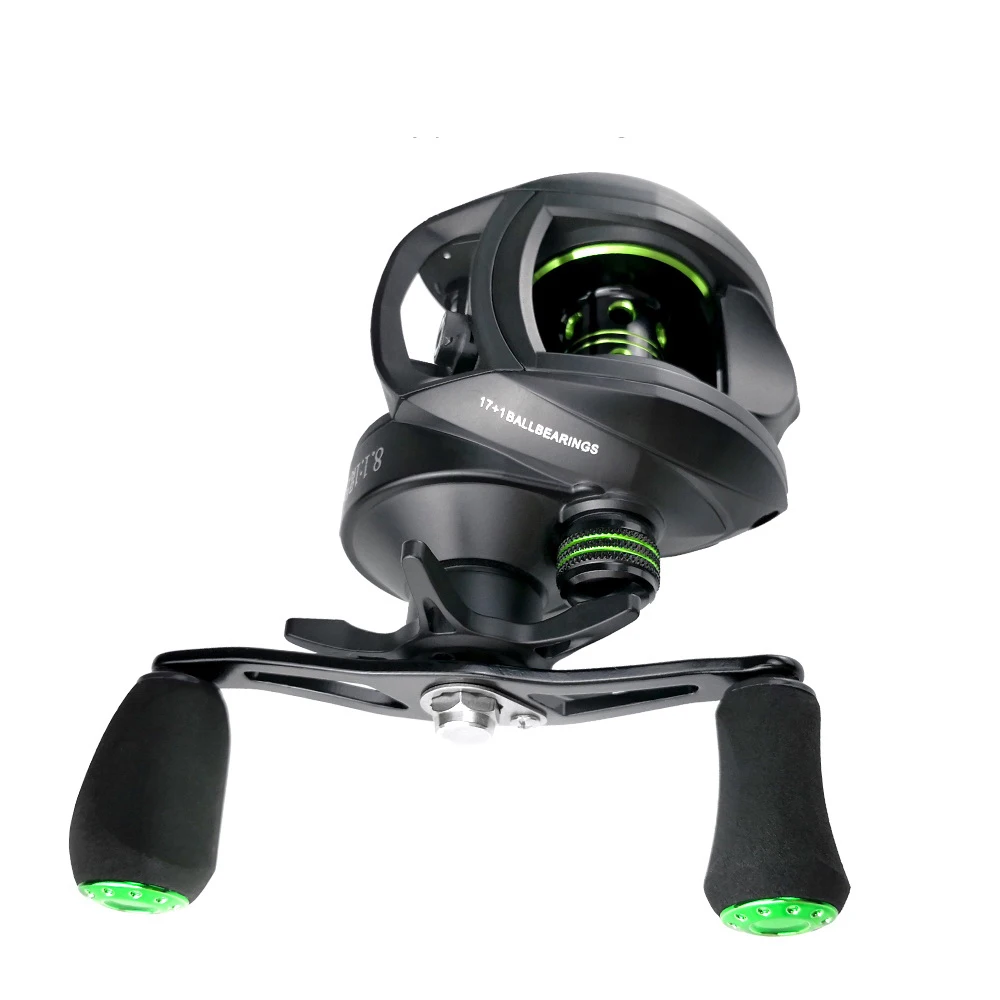 PROXPE-carrete de pesca Baitcasting, alta velocidad, relación de engranaje 8:1:1, freno magnético duradero, S2000 Seri, aparejos de alta calidad