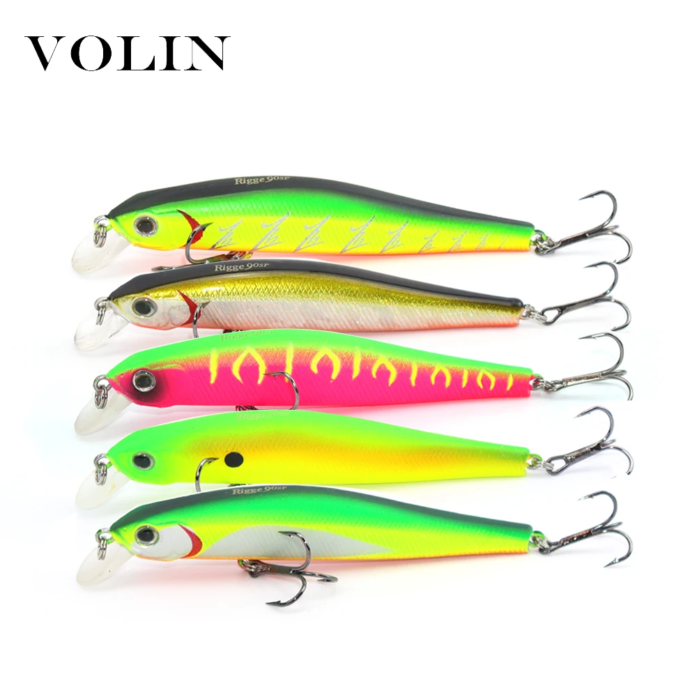 VOLIN nuevo modelo magnético duro pesca Wobbler 90mm 10g Minnow cebo Artificial Swimbait para Lucio perca lubina