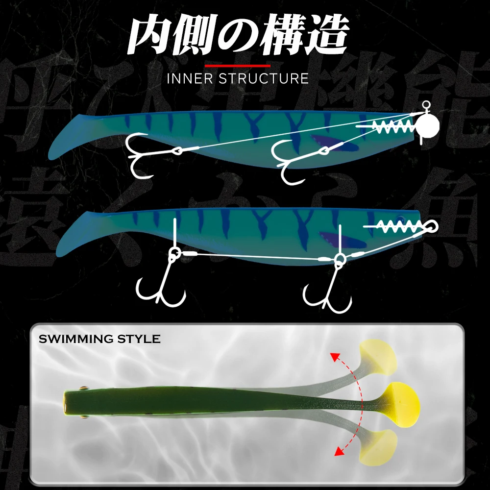 Hunthouse Fox rage Pro Shad-señuelo suave de pesca Natural, 120mm/150mm/180mm, Señuelos de silicona Berserk, cebo grande para Lucio, Leurre Souple - imagen 3