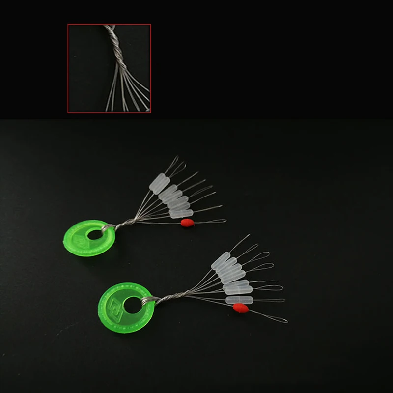 Simpleyi 10 unids/lote corcho de pesca Float 8 en 1 de caucho negro Oval tapón Space Bean conector de línea de pesca abordar Accesorios - imagen 5