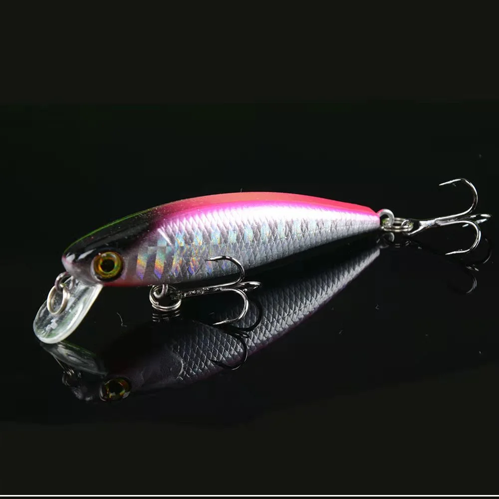 1 Uds 6,5 cm 4,5g Minnow señuelo de Pesca lubina carpa Artificial cebo duro 3D Wobbler ojos japoneses de alta calidad Pesca aparejos de Pesca - imagen 3