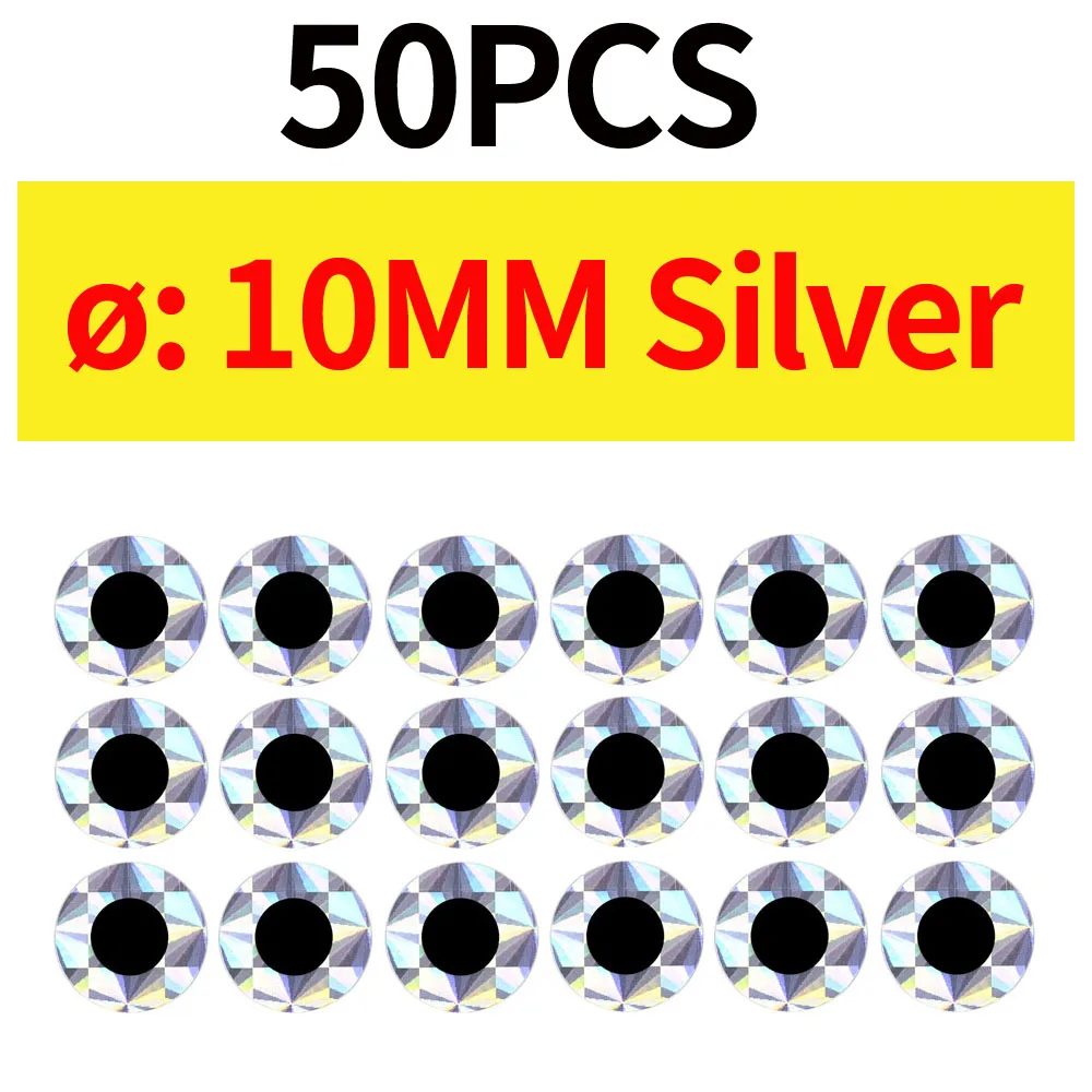 50pcs 10MM Silver