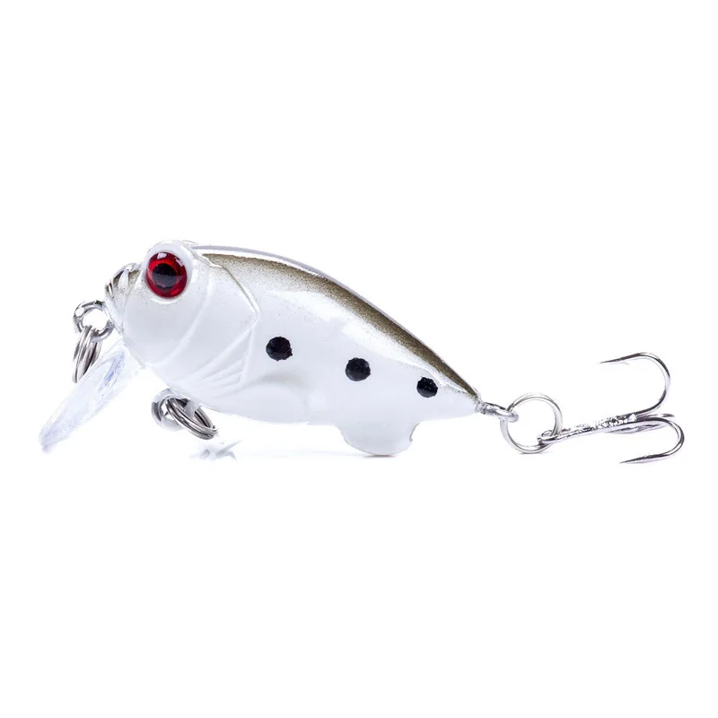 Señuelo de pesca de pececillos, cebo duro de Topwater Artificial Wobbler Bass, accesorios de pesca con mosca japonesa, 4,5 cm, 5,5g, 1 pieza