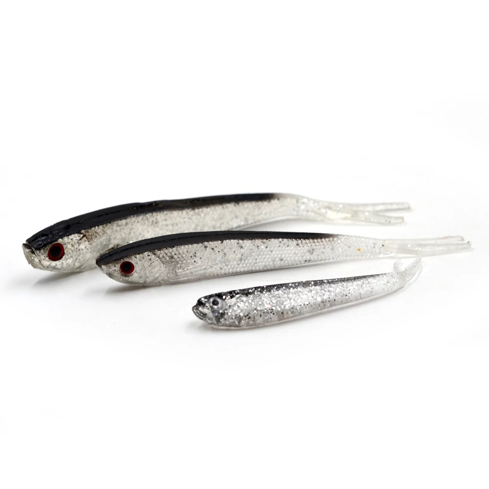 MNFT-señuelo de pesca suave, cebo de silicona para pececillos, Wobbler, Swimbaits, 7.510/13cm/1,8g/4g/7g, 12 unids/lote - imagen 5