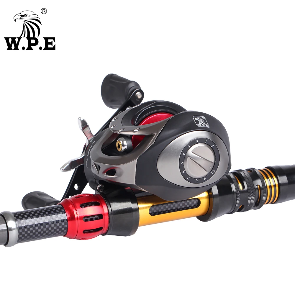 W.P.E-carrete de pesca BAT100 7,0: 1 Baitcast de alta velocidad, 9 + 1 rodamientos de bolas, 5KG de potencia de arrastre máximo, rueda de fundición, aparejos de pesca - imagen 4