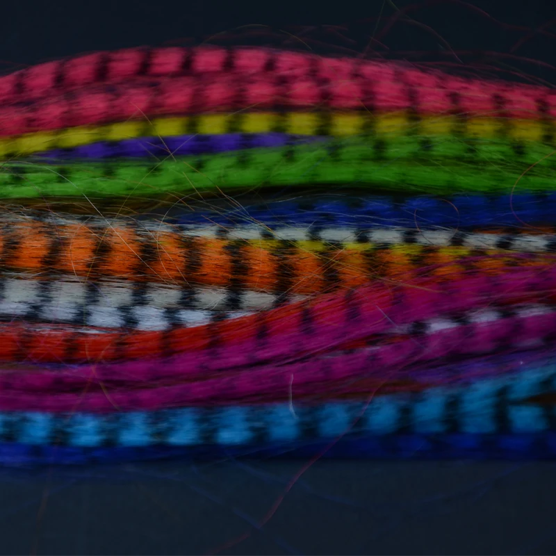 CONTEMPLATOR 12 colores opcionales pesca con mosca fibras de pececillo negro Barrado 2 bolsas Streamer atado de moscas cebra Grizzly pelo moscas cuerpo - imagen 2