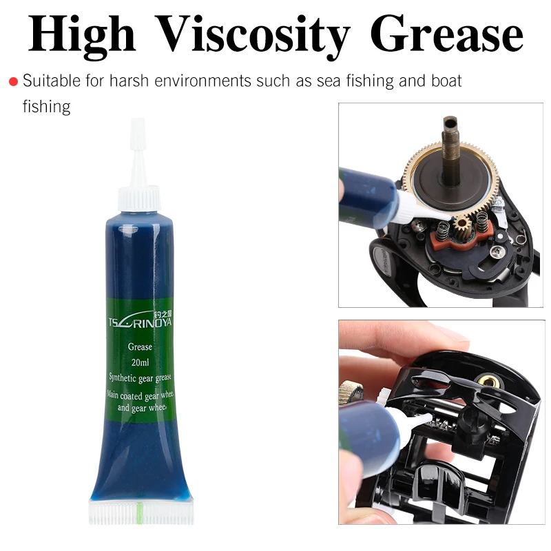 TSURINOYA mantenimiento de carrete de pesca aceite y grasa rodamiento aceite lubricante engranaje protector grasa fundición mantenimiento de carrete giratorio - imagen 4