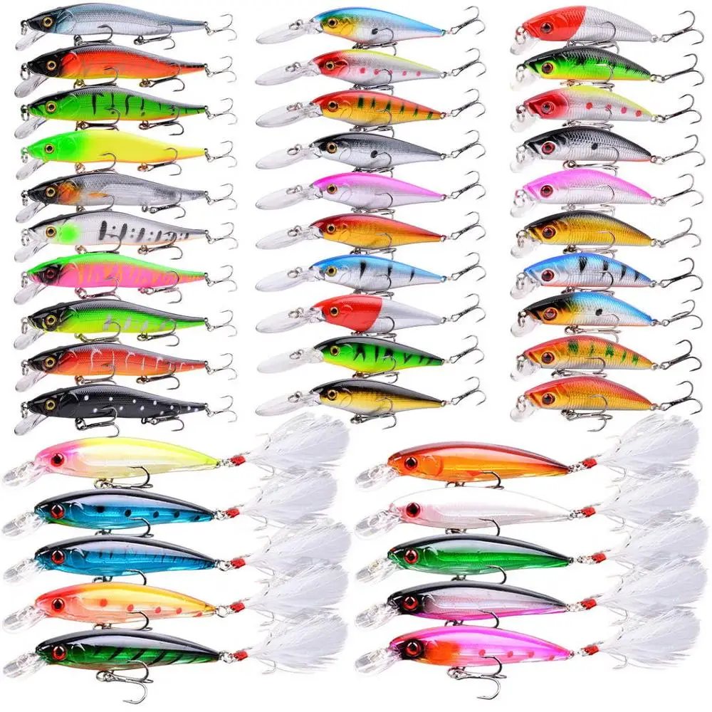 Juego de Señuelos de Pesca, Wobbler, Crankbait, Swimbait, Minnow, duro, suave, Artificial, Kit de Señuelos de Pesca, Spinners, aparejos de pesca de carpa - imagen 5