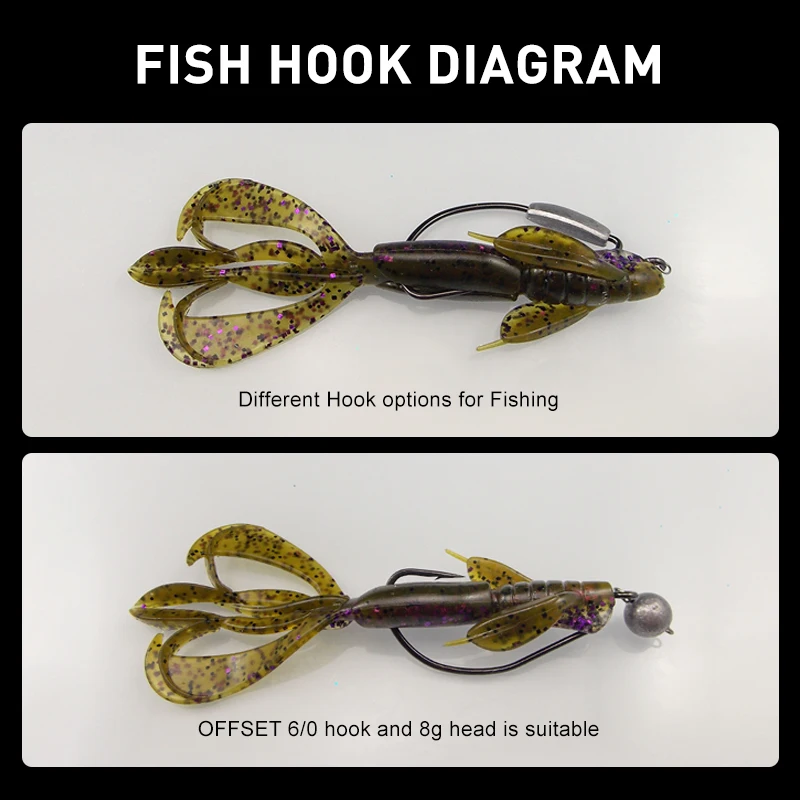 ESFISHING-señuelos de plástico blando, cebo de silicona para Pesca, Flapper loco, 110mm, 11,4g, aparejos de Pesca Swimbait, señuelo de Pesca para Lucio, perca - imagen 4