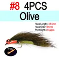 4pcs Olive size8