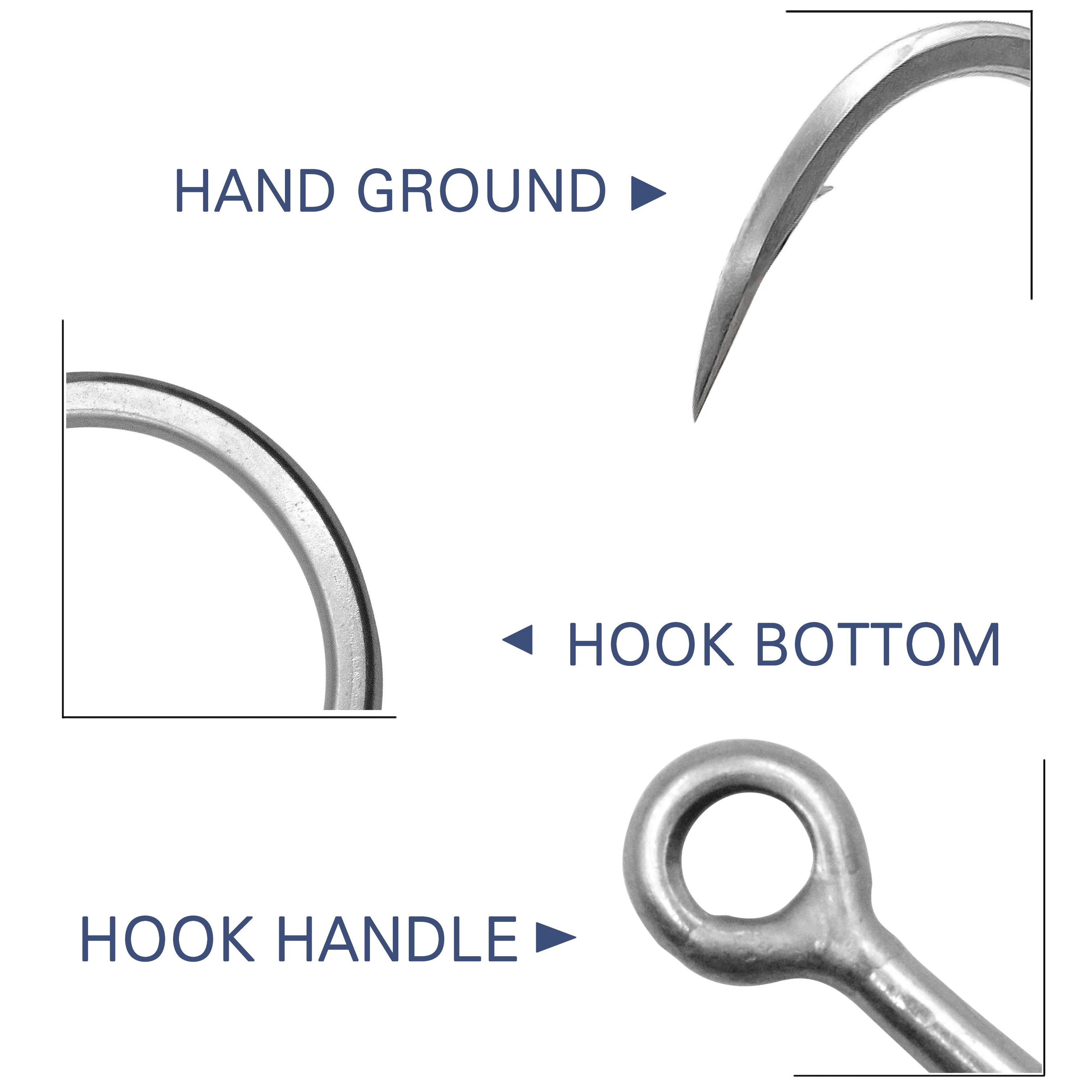 AQUAMAN HG-anzuelos de pesca para agua salada, anzuelos de pesca de plantilla lenta para señuelo de mar, 1 paquete, Envío Gratis - imagen 4