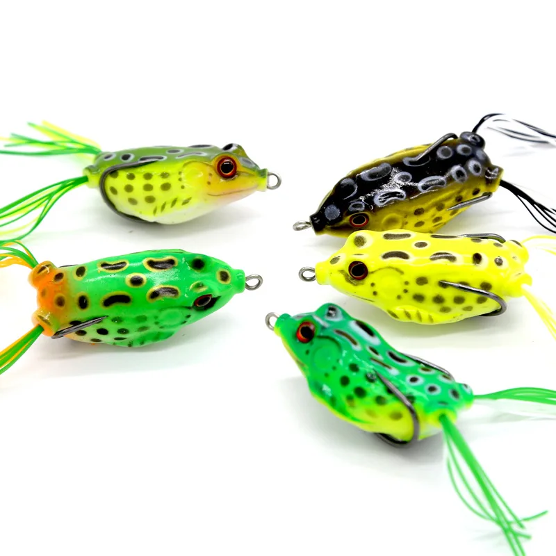 Cebos blandos de rana de doble hélice, señuelo suave para Sábalo, Jigging, señuelo de pesca, Prop Topwater bagre, Wobblers artificiales de silicona - imagen 2