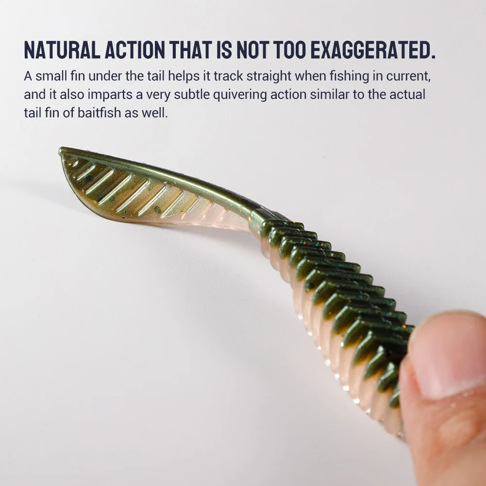 NOEBY-Cebos blandos de silicona Magic Flick, Wobblers Worm Swimbait, señuelo suave para lubina, carpa, Lucio, Señuelos de pesca, 10cm, 3,5g - imagen 4