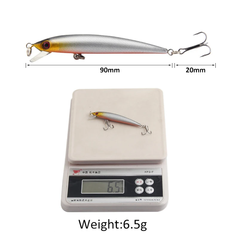 Señuelos de Pesca de pececillos, cebo duro Artificial con ojos 3D, 8,8 cm, 6,1g, Wobbler Crankbaits, aparejos para carpa - imagen 4