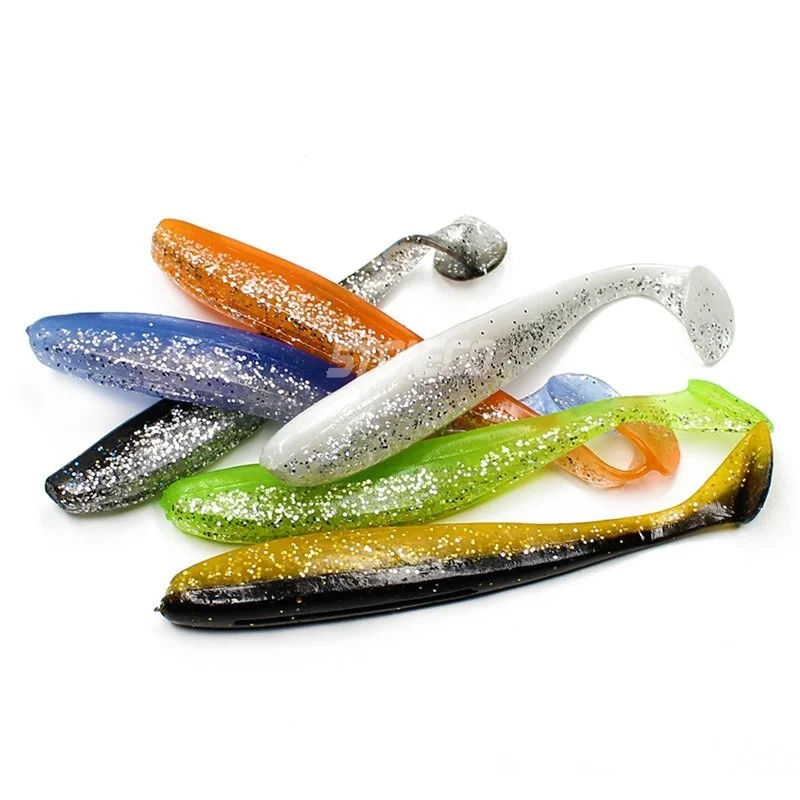 FLYSAND-SEÑUELOS blandos de pesca Wobblers, cebo de silicona de doble Color, cebo Artificial para carpa, 90mm, 3,5g, 6 unids/bolsa - imagen 4