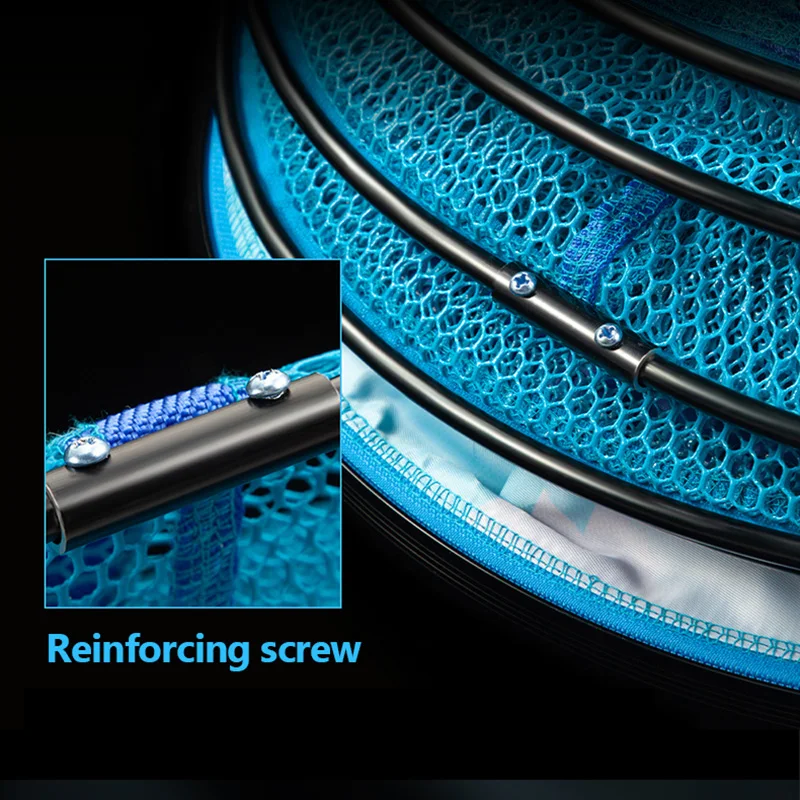 Bolsa de red de pesca con recubrimiento de aleación de aluminio, red gruesa de secado rápido, equipo de pesca X629G - imagen 3