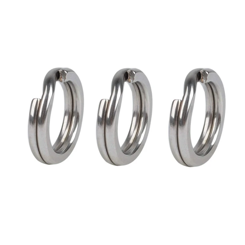 Anillo dividido de acero inoxidable, anillo sólido de conexión de doble bucle abierto, herramienta de carpa, accesorios de pesca, aparejos, 25 unids/bolsa - imagen 4