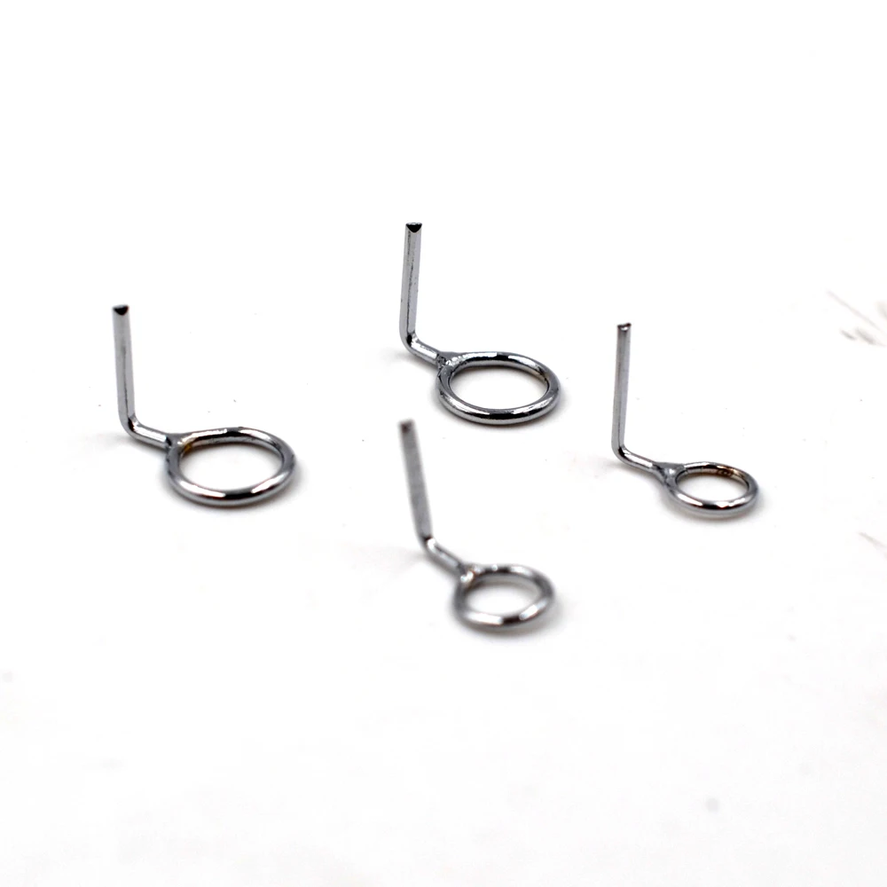 MNFT 12 Uds. Anillo de acero inoxidable para reparación de ojos, anillos para ojos DIY, guía de caña de pescar, guías de poste de reparación de reemplazo, anillos de puntas - imagen 3