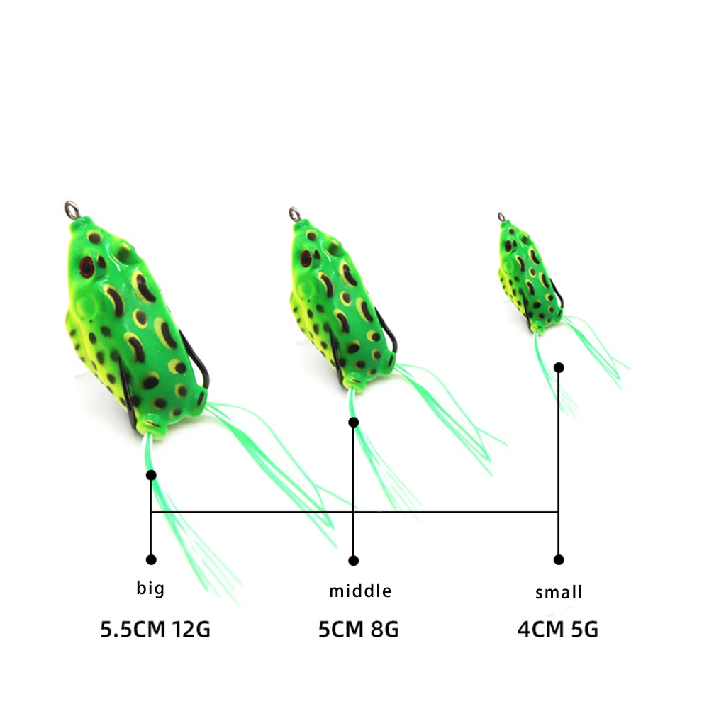 CCLTBA-Señuelos de Pesca Topwater, cebo de rana blanda, aparejos de pesca de cabeza de serpiente, cebo deslizante, 5g, 8g, 12g - imagen 3
