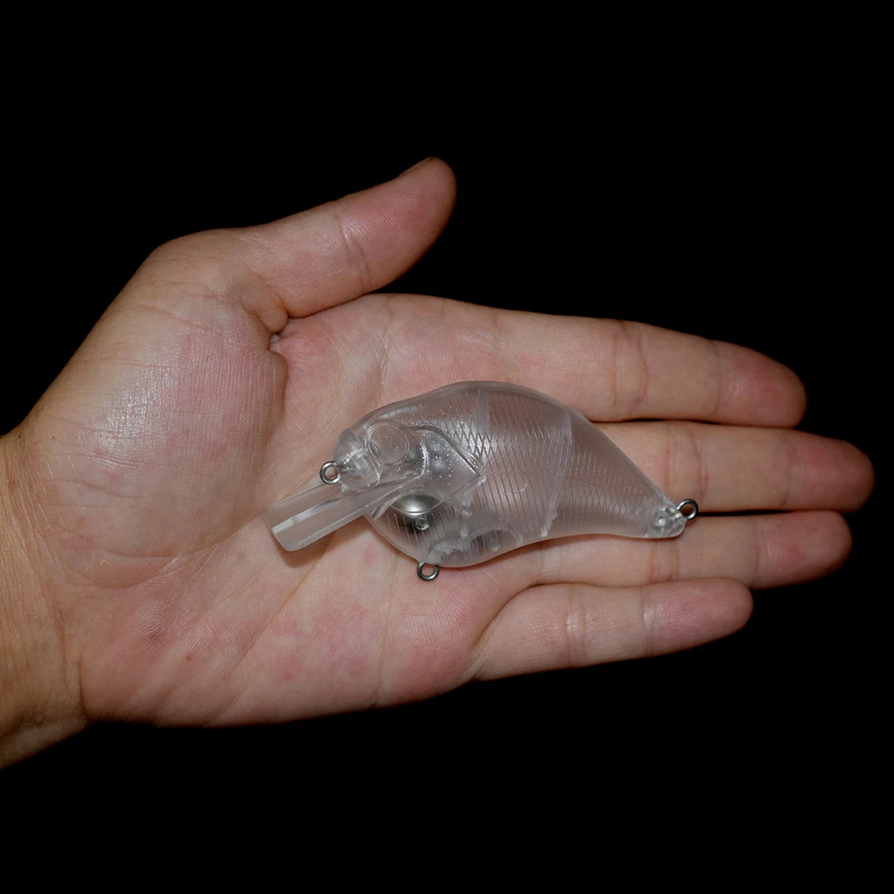 CCLTBA-Señuelos de Pesca sin pintar Crankbait en blanco, cuerpo duro, Wobbler, aparejos de pesca para bricolaje, 10 unidades por lote - imagen 3