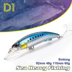 D1 Sea Minnow Crankbait - Hundimiento pesado para playa y rocas