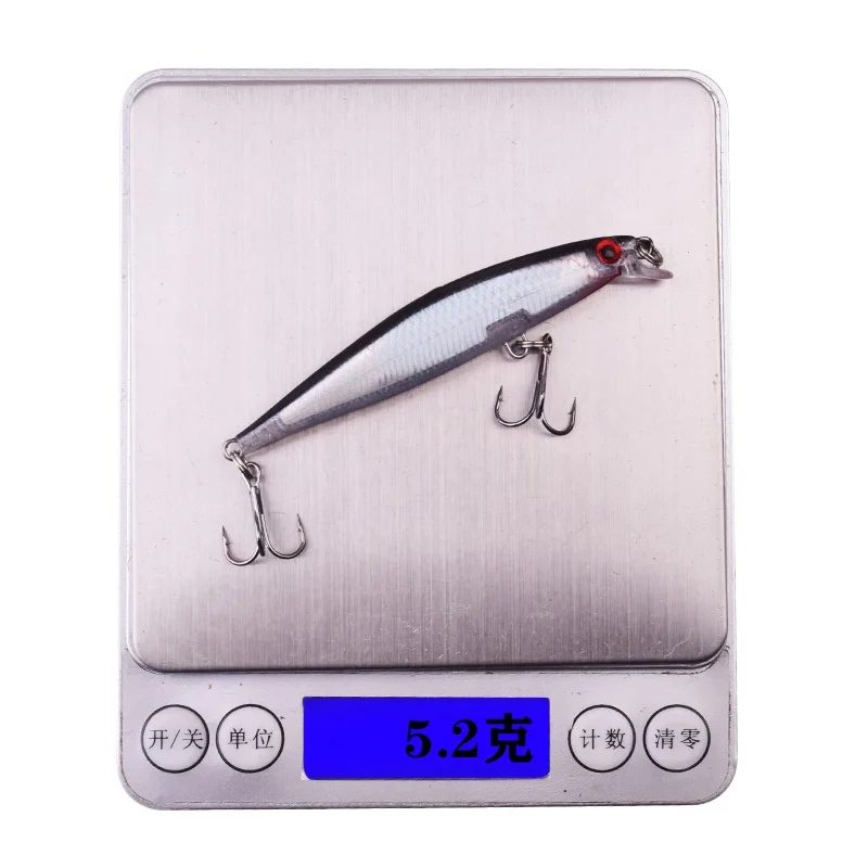 Señuelo de pesca de pececillo que se hunde, 8cm, 5,2g, Micro cebo duro Wobbler pequeño, Crankbait de plástico Artificial para carpa, Lucio, Jerkbait, 1 Uds. - imagen 4