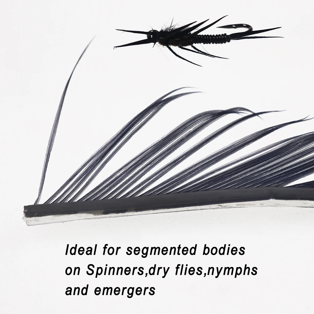 Bimoo-Biots plumas de pavo de 5 piezas, materiales naturales de atado de moscas para alas de Nymph, colas divididas, envoltura corporal, zumbador, mejillas, emergencia - imagen 4