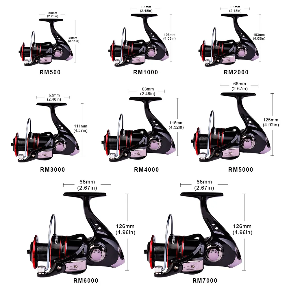 New Fishing Reel Rocker Trolling Metal Spool Body 1000-7000 Series Rocker 8kg Drag Spinning Reels Saltwater Fish Spinning Wheels - imagen 5