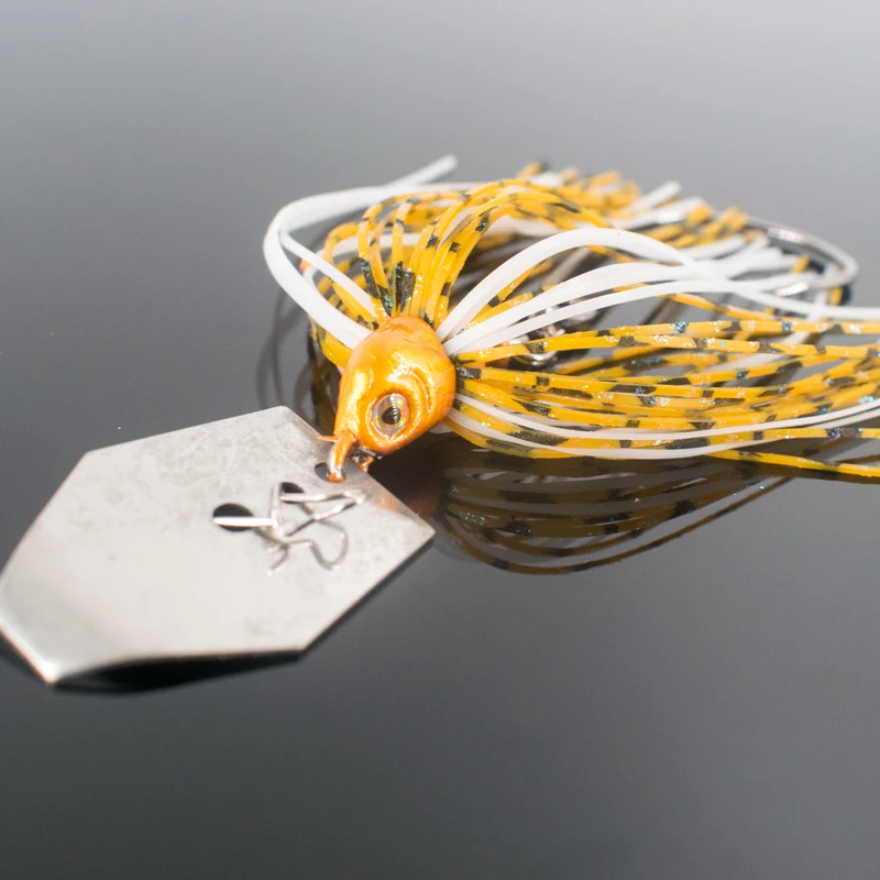 Cebo giratorio de lentejuelas de Metal con falda de silicona, cebos artificiales, anzuelos sin malezas para lubina, aparejos de pesca Wobbler, 12g - imagen 2