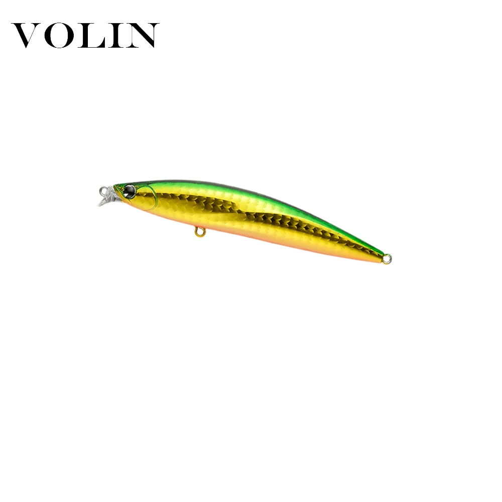 Volin llavero 2021 nuevo Wobbler Minnow señuelo de pesca lubina cebos 1pc 98mm 13g with2 ganchos de pesca Pesca señuelo - imagen 5