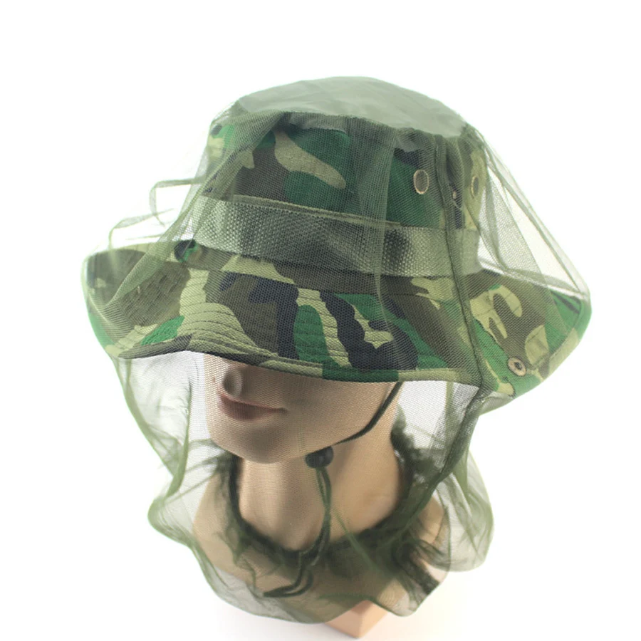 Gorro de malla para viajes, Protector facial de red para acampada, sombrero de pesca al aire libre, mosquitos e insectos - imagen 4