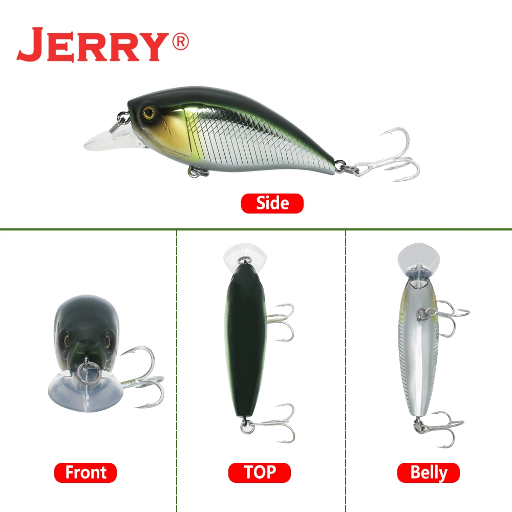 Jerry Cutie señuelos de pesca de trucha y lubina, cebo de fundición larga de manivela, 65mm, 14,5g, Wobbles, tapón de pesca de orilla, cebo Artificial - imagen 4