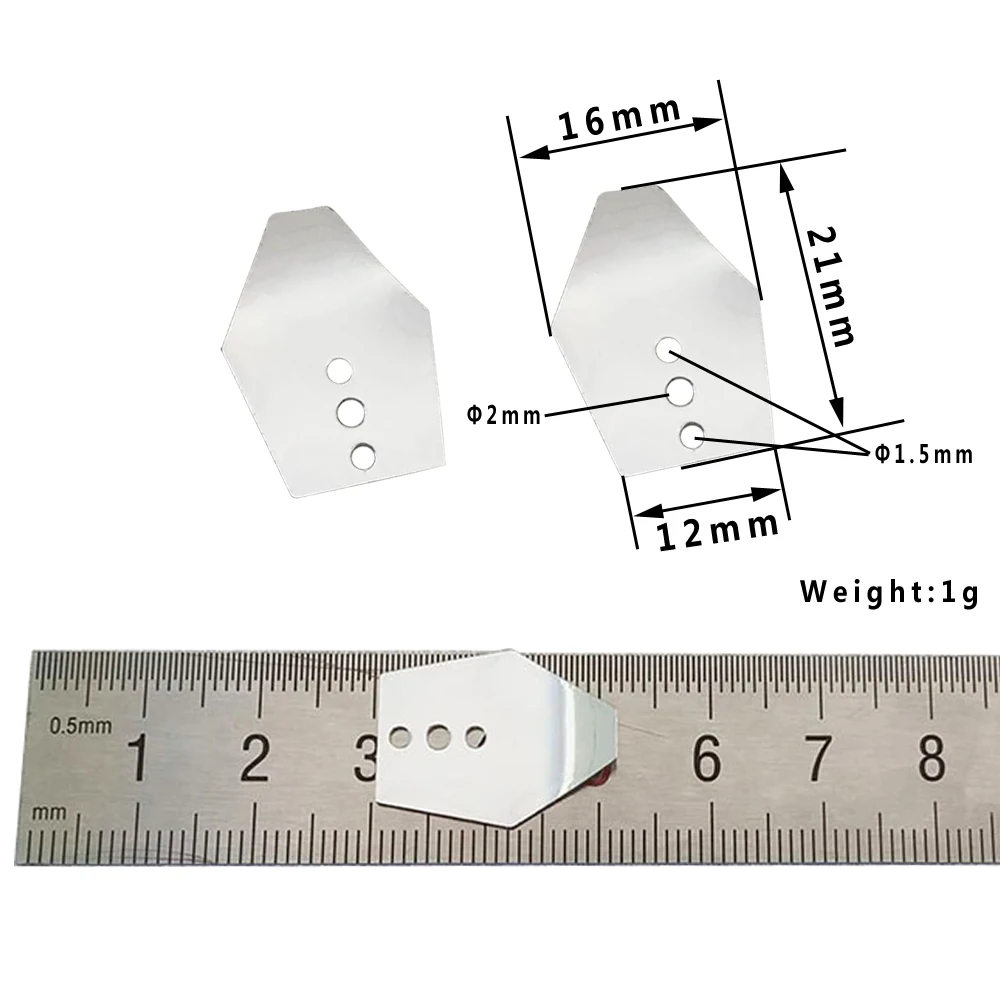 Wifreo-señuelo de pesca de Metal, hojas agitadoras para agitar cabezas de plantilla, accesorio de viberación de cebo para Señuelos de Pesca, 10 Uds. - imagen 2