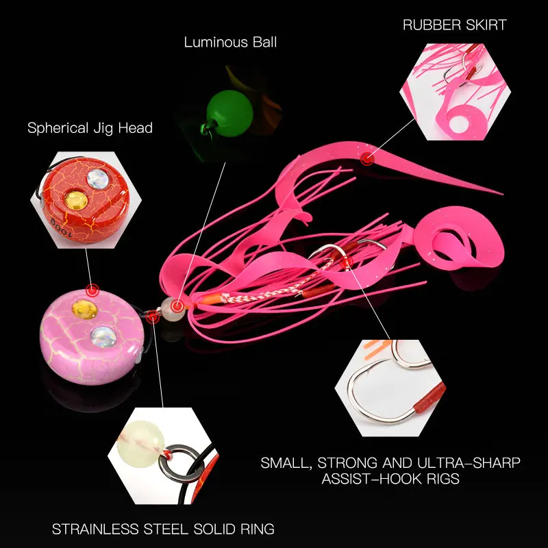 ALLBLUE-señuelo Kabura Tai Raba Red Snapper, deslizador de goma, Jigging Sea Madai Jig Lumious, cebo de pesca 40g 60g 80g 90g 100g 120g 150g - imagen 3