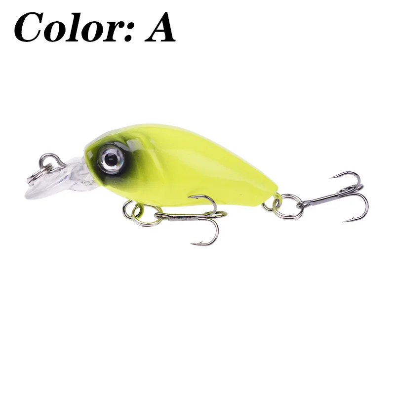 1 Uds Mini señuelo de Pesca Minnow 45mm 4g manivela Wobblers cebo duro Jig TopWater SwimBait Crankbait carpa lubina Pesca aparejos de Pesca - imagen 4